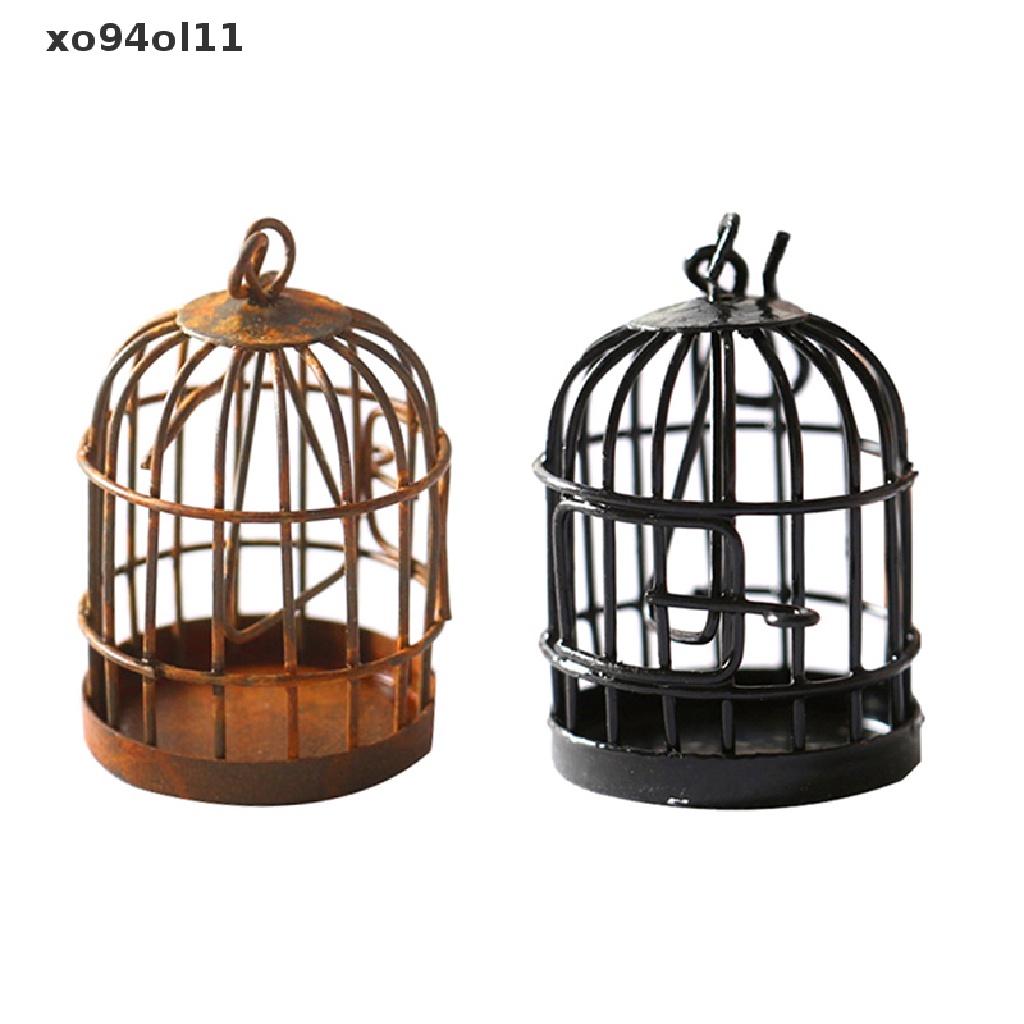 Xo Iron art made rusty bird cage Sukulen Dekorasi Keranjang Bunga micro landscape OL