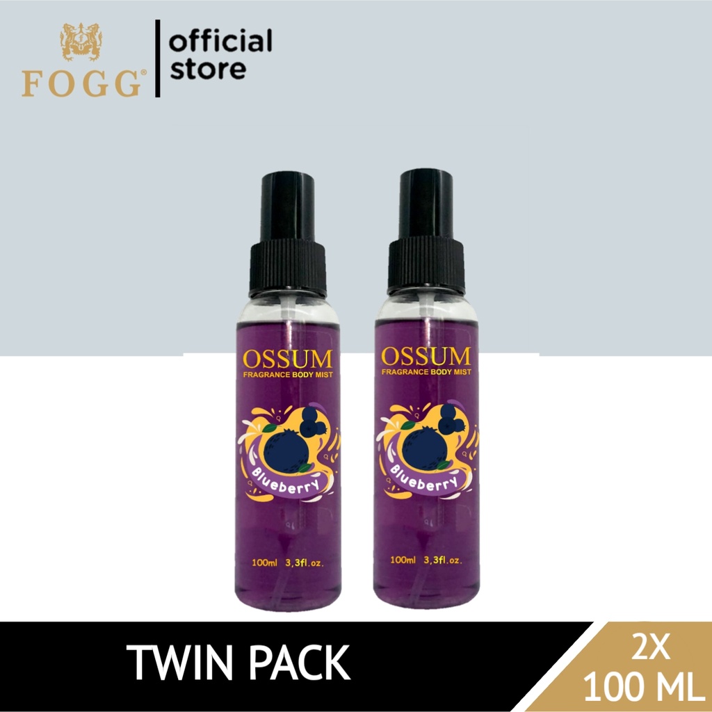 TWIN PACK - OSSUM BODYMIST BLUEBERRY 100ML - FOR WOMEN