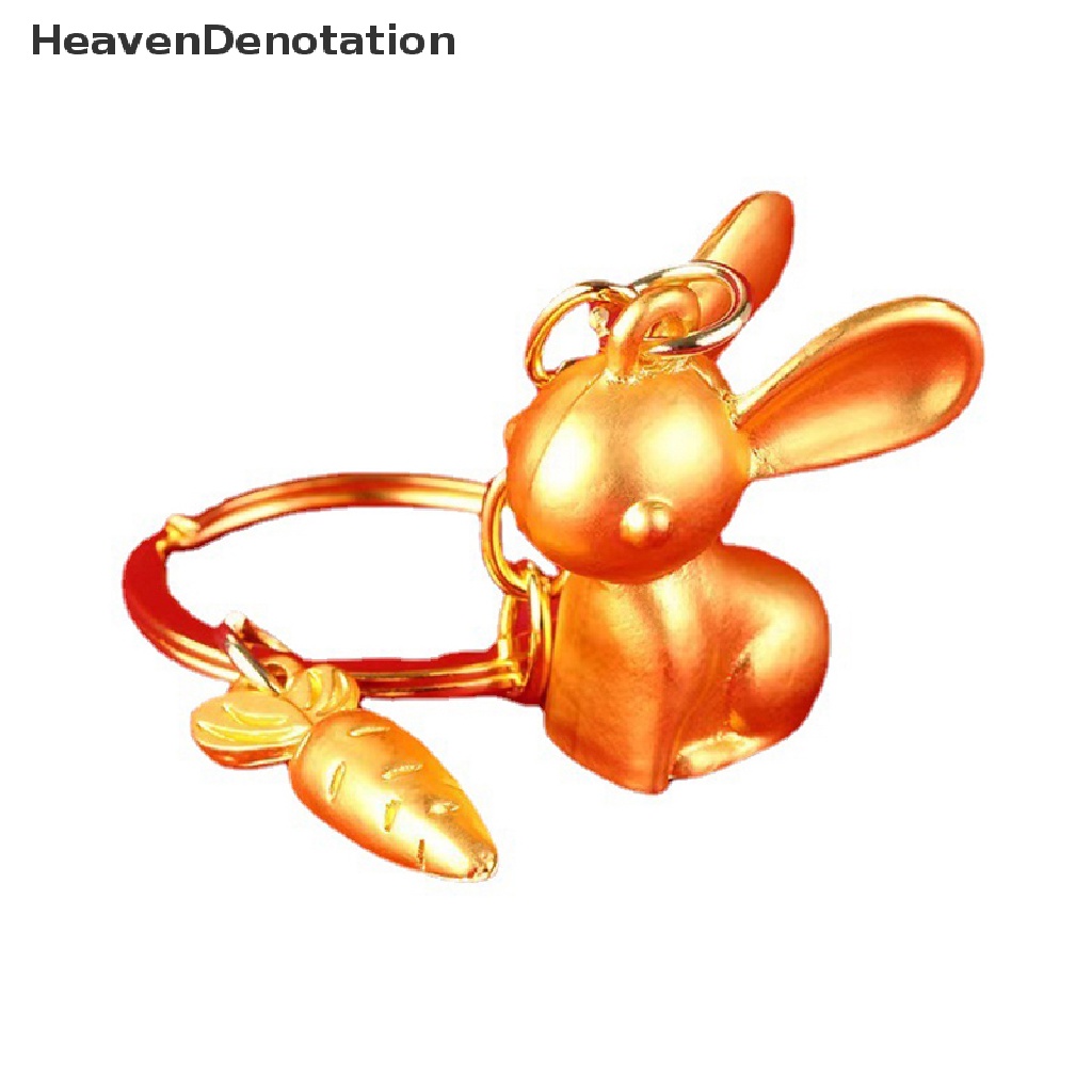 [HeavenDenotation] Zodiak Kelinci Emas Mengirim Berkah Wortel Gantungan Kunci Kelinci Yang Kaya Gantungan Kunci Logam Untuk Tas Gantungan Kunci Mobil Hadiah Selamat Tahun Baru HDV