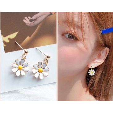 【COD】Anting korea Anting Stud 925 Silver cantik aksesoris wanita korean style trendy stylish  Bentuk Bunga Matahari Daisy