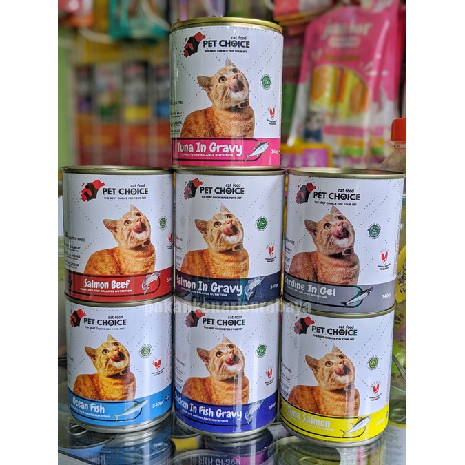 Pet Choice Makanan Kaleng Kucing Wet Food 340 gram