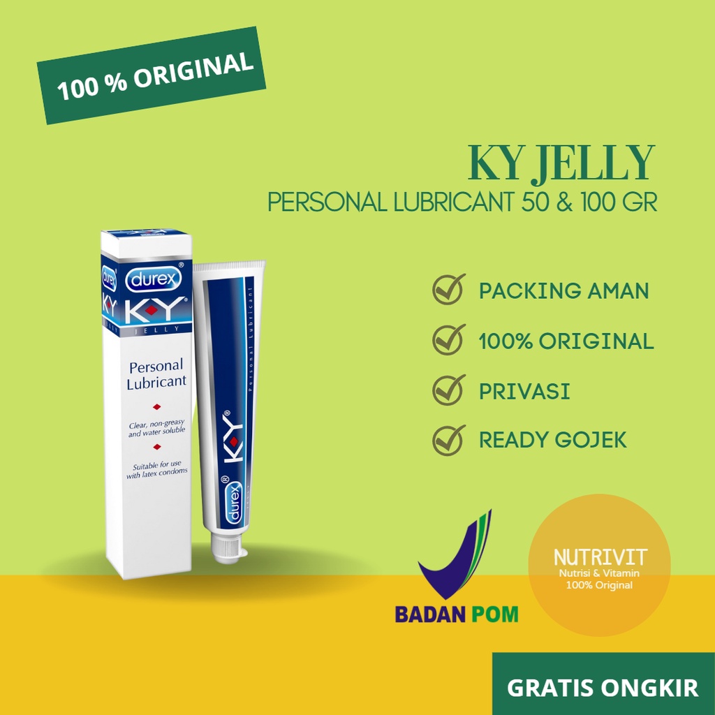 Durex KY Jelly Personal Lubricant 50g - Pelumas Pria dan Wanita