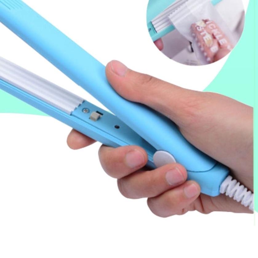 ☛ NVsport Alat Perekat Plastik Mini Hand Sealer Mesin Pres Plastik Segel Makanan Elektrik Bungkus Sn