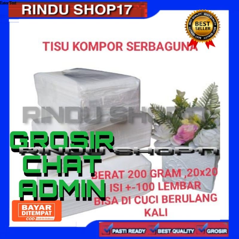 (RS)TISU KOMPOR SERBAGUNA 200 GRAM TISU AJAIB TISU CUCI ULANG