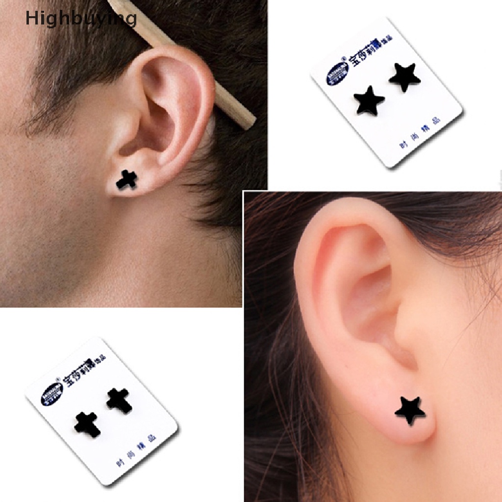 Hbid PunK Strong Magnet Magnetic Ear Stud Non Earring Anting Palsu Hadiah Glory