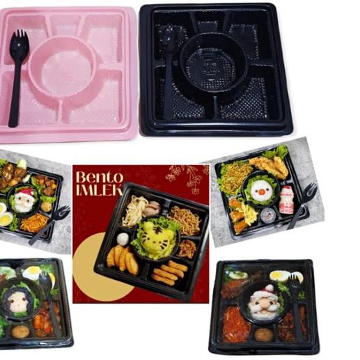 ۝ Mika Bento Sekat 6(isi 50set)+Tutupan+Sendok 2in 1 ➾