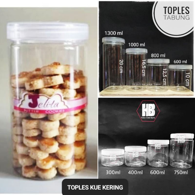 TOPLES SILINDER KUE KERING COOKIES Toples Besar Lebaran Idul Fitri | lodong snack jajan cookies roti kering | tempat snak permen kurma kerupuk krupuk | wadah penyimpanan makanan bumbu dapur | calista termurah | topeles plastik anti pecah wadah kedap udara