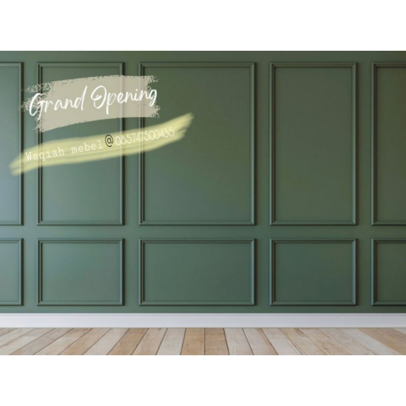 wall moulding kayu 2m || list dinding kayu