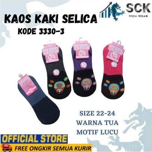 Kaos Kaki Wanita SELICA 3330-3 Tumit MOTIF / Kaus Kaki Perempuan