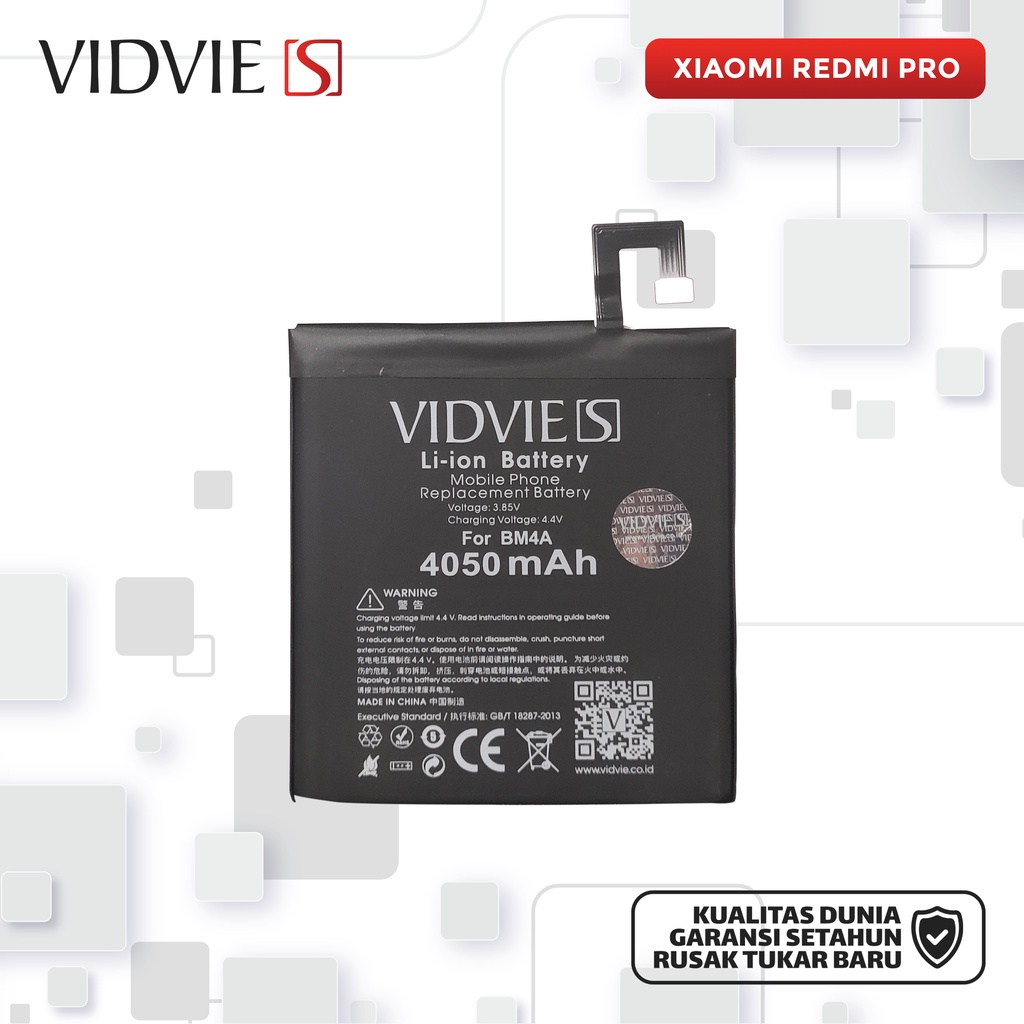 BATT VIDVIE-S XIAOMI REDMI PRO/BM4A