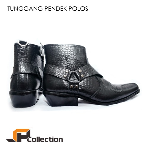 SPC Sepatu Tunggang Polos Untuk Bikers Saat Touring atau Pemain Band