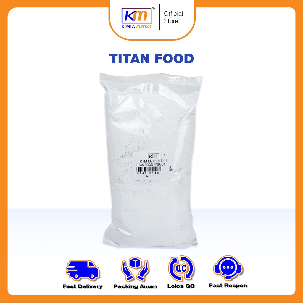 

Titanium Dioxide Food Grade / Bahan dasar pemutih makanan / Titan Food Halal / Pemutih Bakso / Kerupuk 500gr