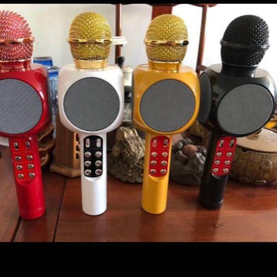 ♖ Mic bluetooth WS 1816 / speaker wireless mic smule ws 1816 disco / mic karaoke WS1816 ➫