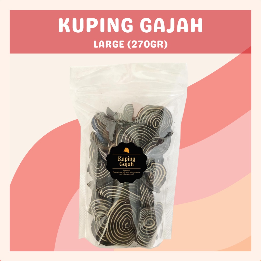 [DELISH SNACKS] Kuping Gajah (L) 270gr / Snack Cemilan / Camilan Manis