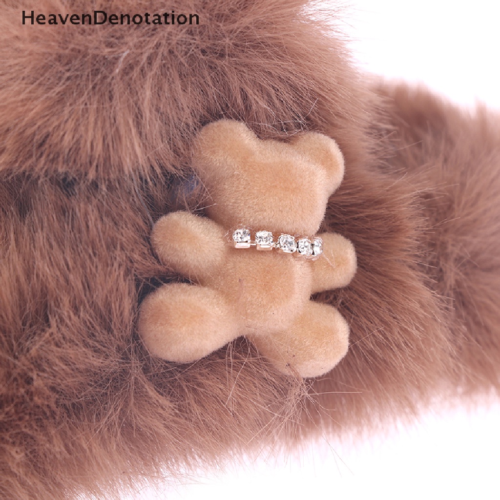 [HeavenDenotation] Baru Lucu Beruang Musim Dingin Mewah Akrilik Rambut Cakar Klip Wanita Perempuan Hiu Hair Clip HDV
