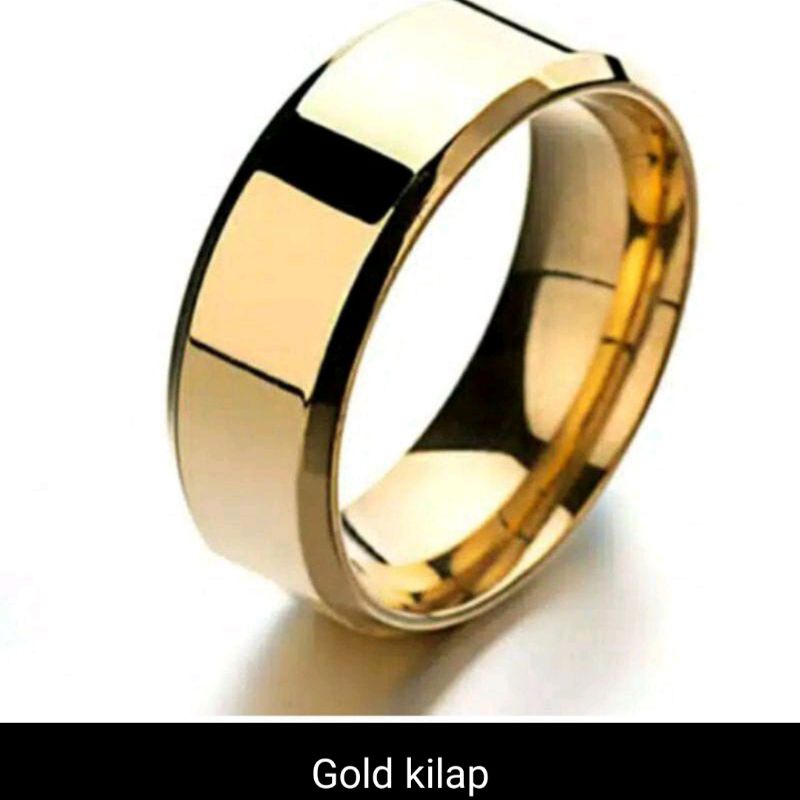 COD BOS KU!! cincin titanium pria wanita anti karat anti luntur