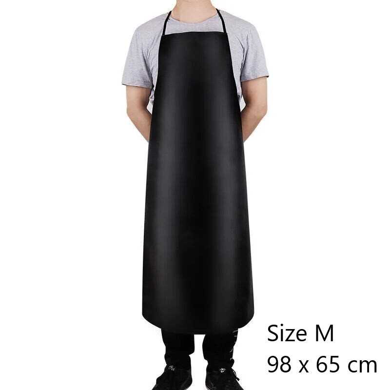 (BISA COD) FTIHSHP Zhanmai Celemek Apron Kulit PU Waterproof Oil-Proof Strong and Durable - ZHAP