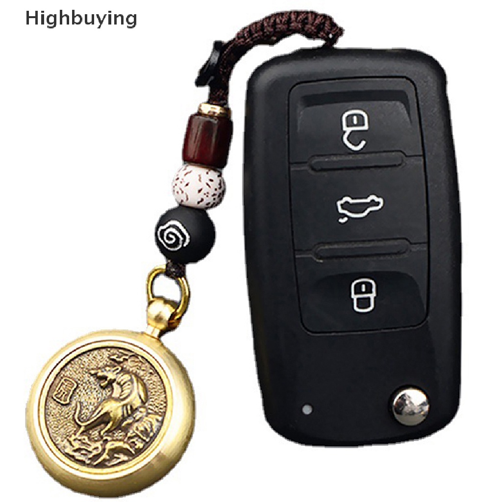 Hbid Vintage Tembaga Lucky Rope Gantungan Kunci Liontin Good Luck Fengshui Keychain Imlek 12 Zodiak Hewan Tag Gantungan Kunci Mobil Liontin Tali Hiasan Glory