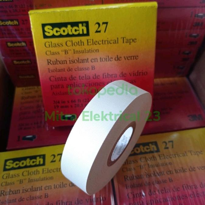 

3M Scotch 27 Glass Cloth 3/4in 66ft (22 yd) 0.007in Original