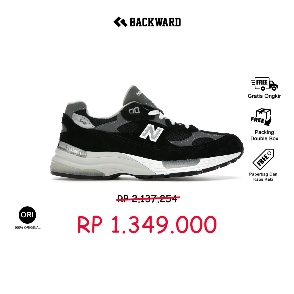 NB 992 Black Grey Original