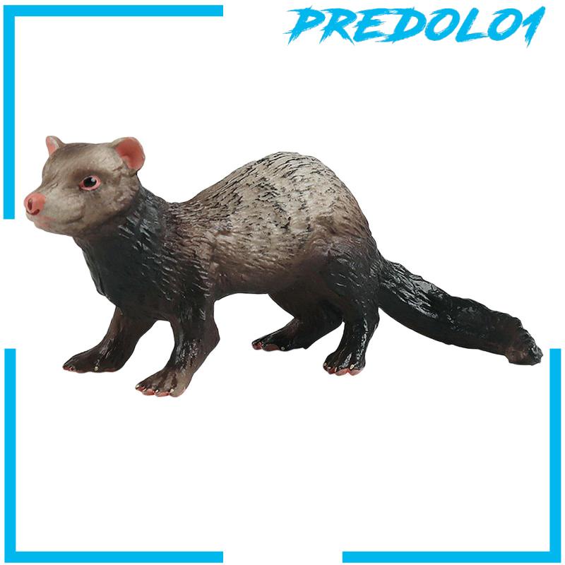 [Predolo1] Figur Mainan Edukasi Sains Figur Ferret Untuk Dekorasi Desktop