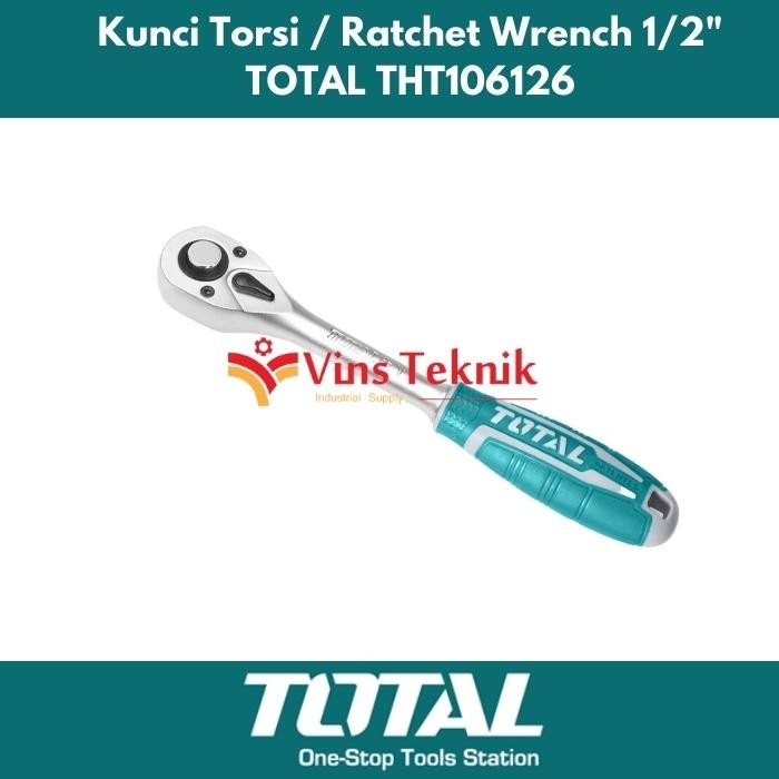 Shock Gagang Ratchet Total Tht106126 Rachet Handle Gagang Kunci Sok Shock
