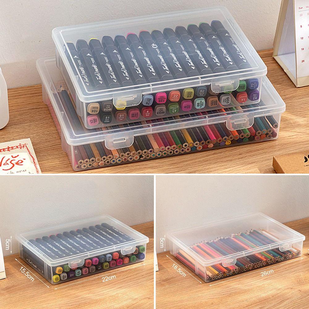 Kotak Penyimpanan Nanas Transparan Perlengkapan Alat Tulis Kantor Desktop Organizer Tempat Pensil