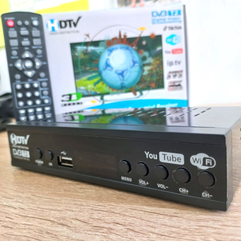 STB Set Top Box Penangkap Penguat Sinyal TV Digital Tabung Analog LED Full HD SNI Bergaransi Harga Murah Lengkap Untuk Semua TV Ke Digital Support WIFI Youtube TikTok  Set To Setop Box DVB T2