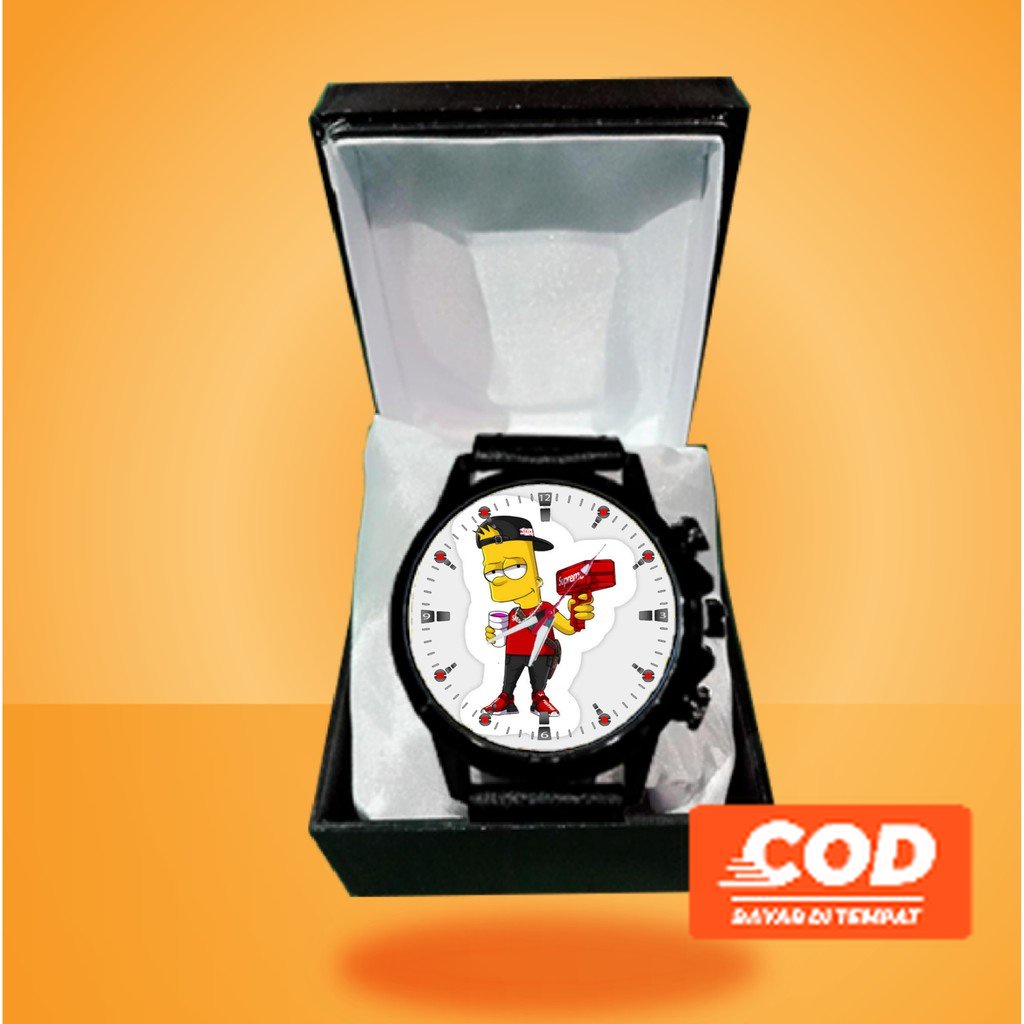 JAM TANGAN THE SIMPSONS SUPREME CUSTOM TERBARU