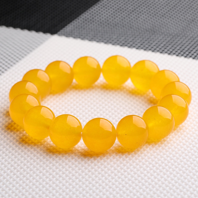 Gelang Natural Yellow Jade Crystal Bracelets Stone