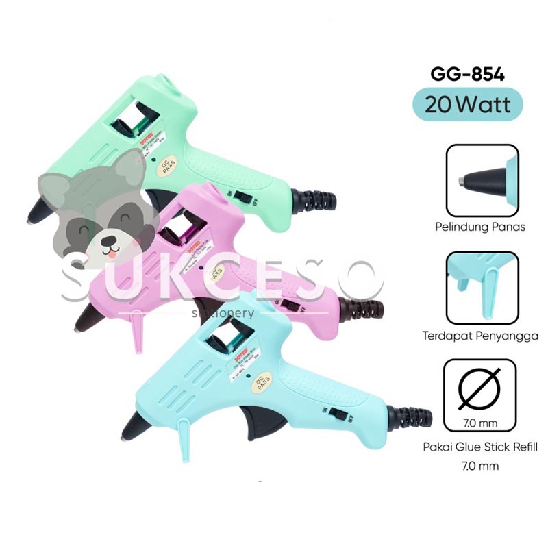 

Joyko Glue Gun GG-854 Pastel Color 20 watt / Glue Gun Warna Pastel 20Watt