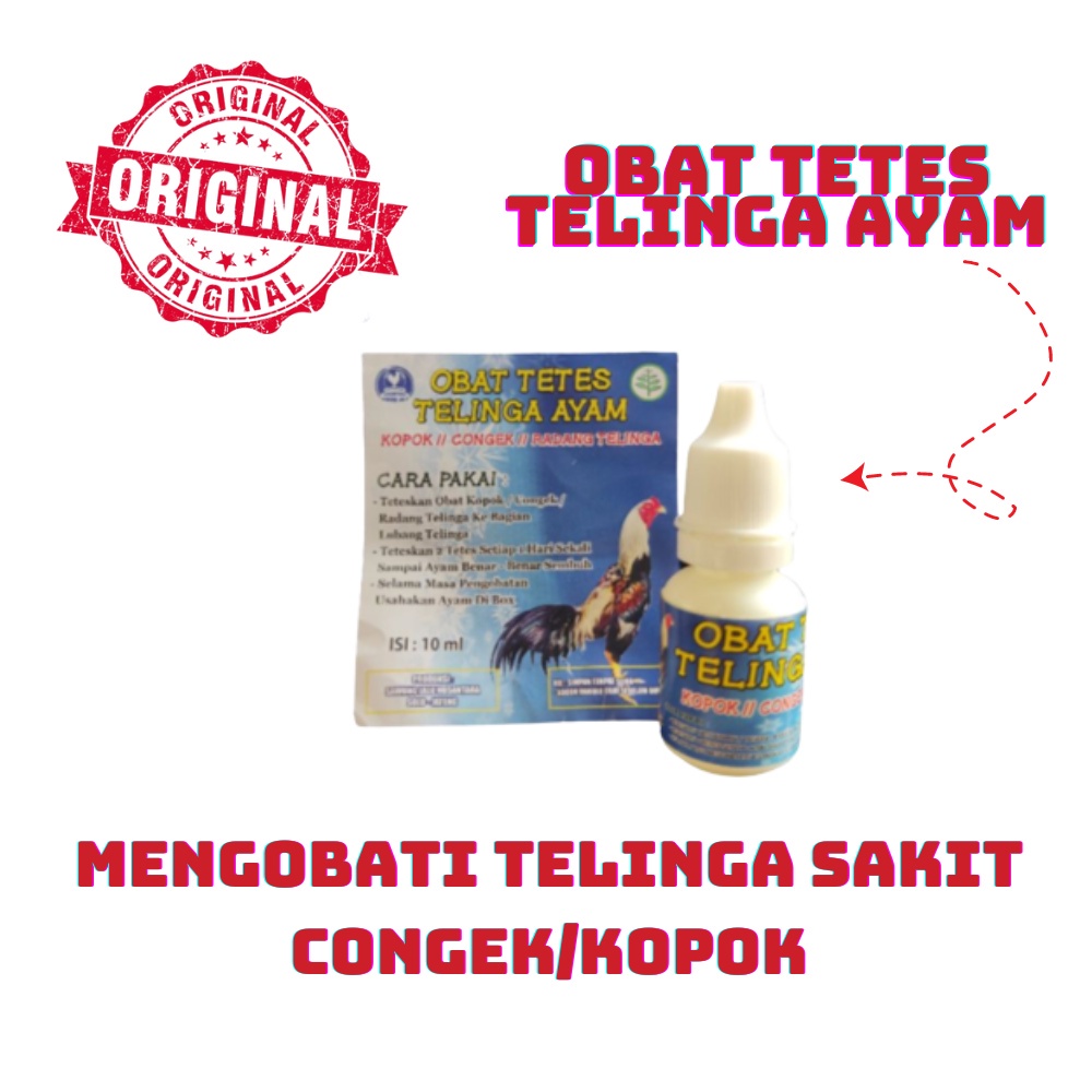 READY OBAT TETES TELINGA AYAM 1 SACHET SAWUNG JALU OBAT TELINGA AYAM SAKIT CONGEK KOPOK RADANG BENGK