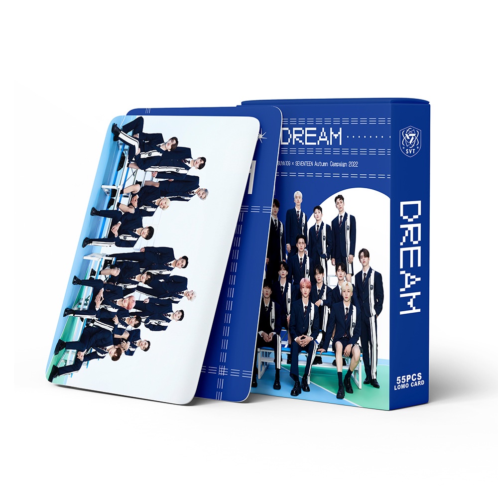 55pcs/box SEVENTEEN Japan Album DREAM Photocards S.COUPS JUN HOSHI DK THE8 DINO WOOZI SEUNGKWAN Kartu Lomo Kpop Postcards