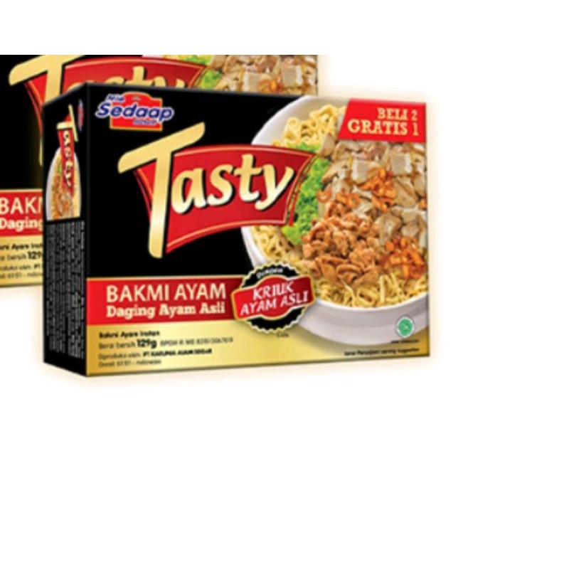 Sedap Sedaap Tasty Mie Instan Bakmi Ayam 129 Gr Tasti Enak Mewah Dengan Daging Asli
