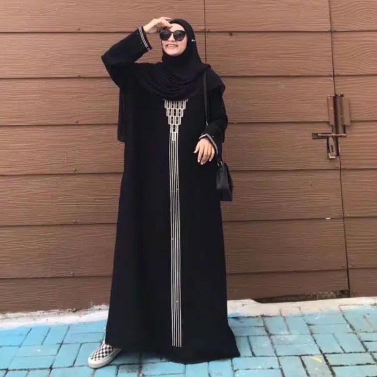 TERBARU Gallery Exclusive Abaya Hitam Gamis Bordir Piramid