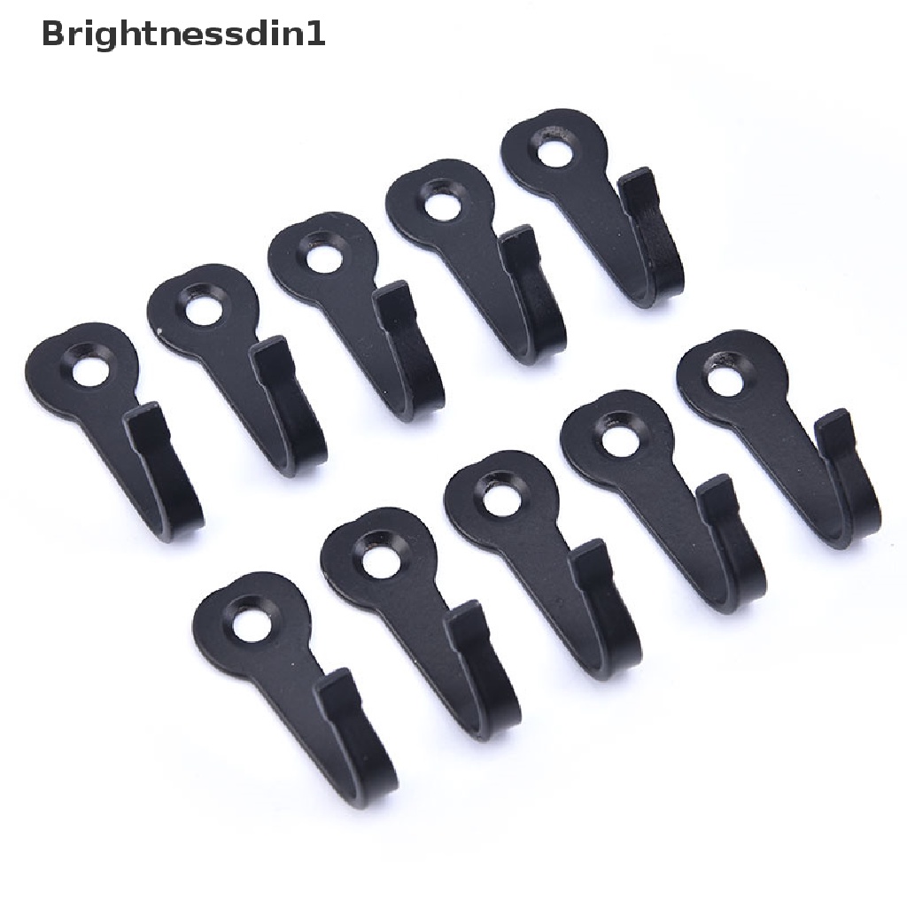 [Brightnessdin1] 10pcs Key Hooks Gantungan Tempel Dinding Hitam Rustic Kunci Coat Tas Topi Hanger Butik