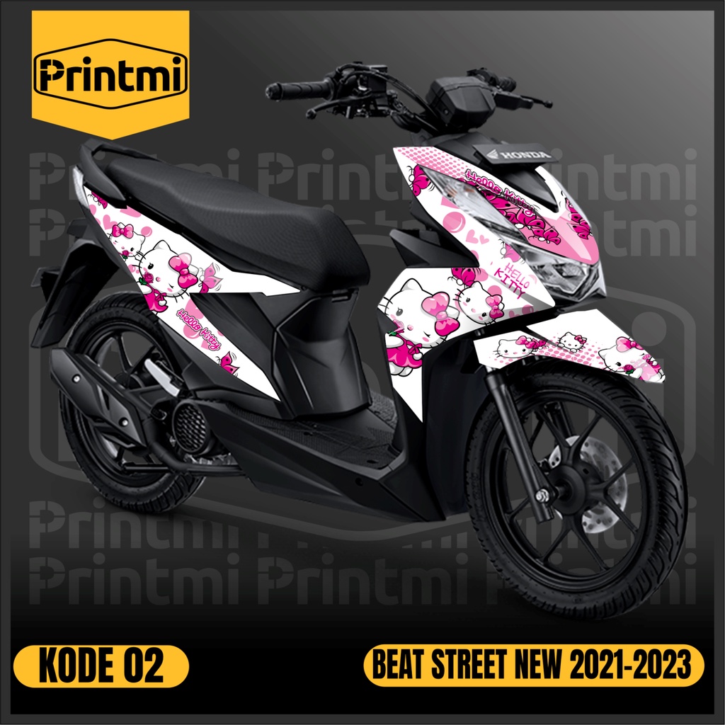 Printmi Stiker Decal Beat Street New Full Body Sticker 2024 2023 2022 2021 Hello Kitty Motor Honda V