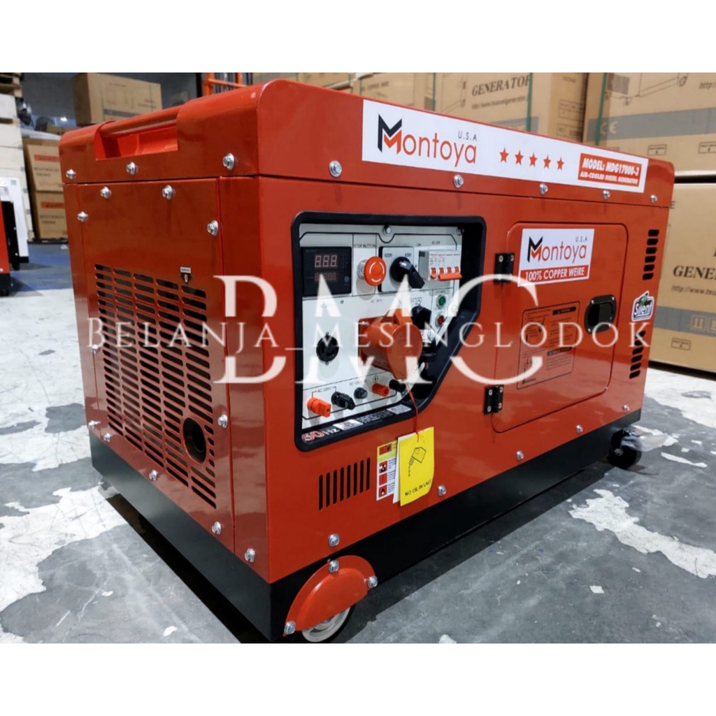 Genset Silent Solar Montoya 15 kva 3 phase 10000 watt 12000 watt MDG 17000-3 USA Technology