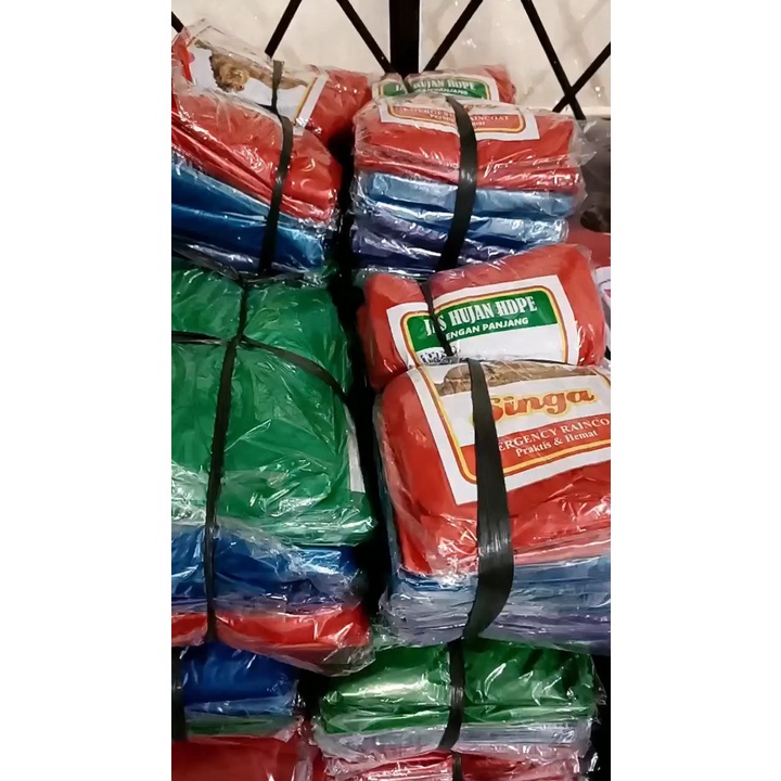 Jas Hujan Ponco Plastik LDPE Jumbo Tebal Dan Lentur Emergncy bisa dipakai Berulang Ulang