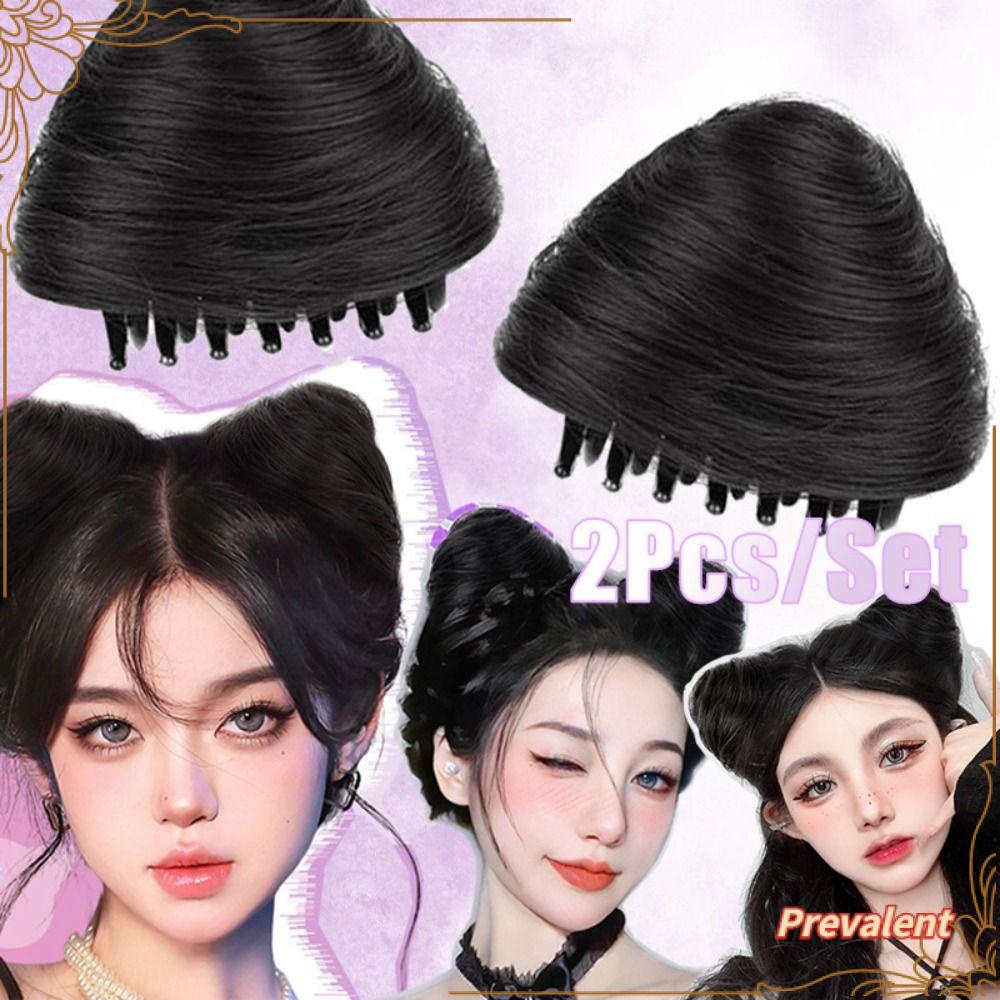 Preva 2Pcs/Set Wig Telinga Kucing Cakar Untuk Wanita Manis Panas Y2K Fashion Lazy Hairstyle Tools