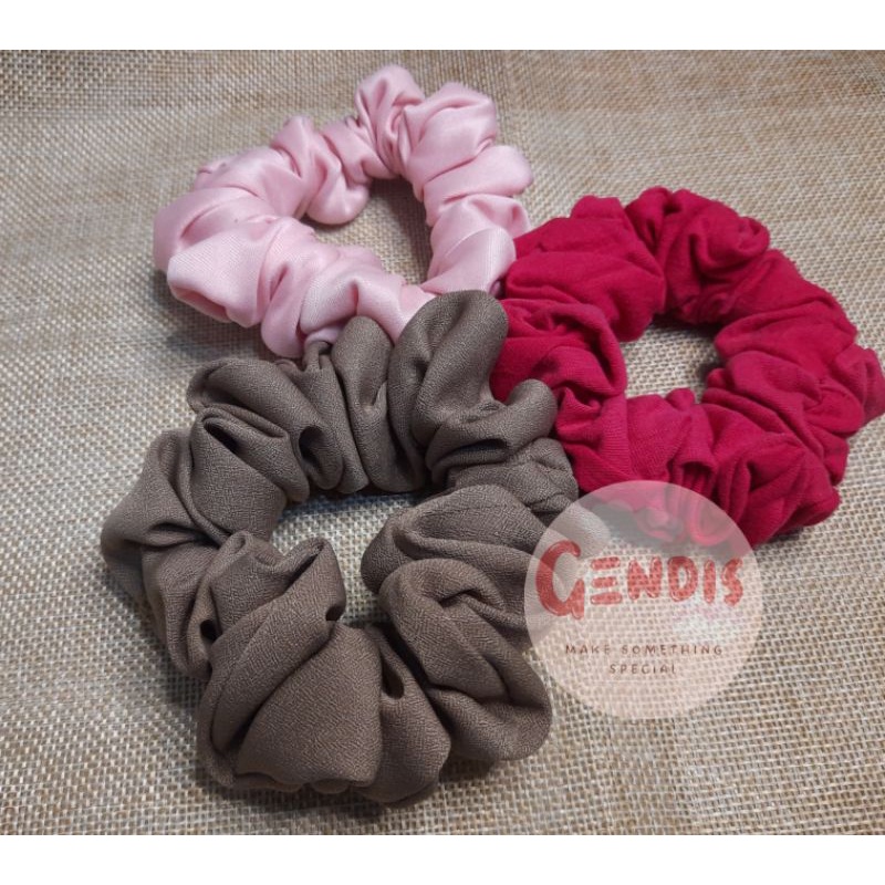 Ikat Rambut Kain Perca Polos