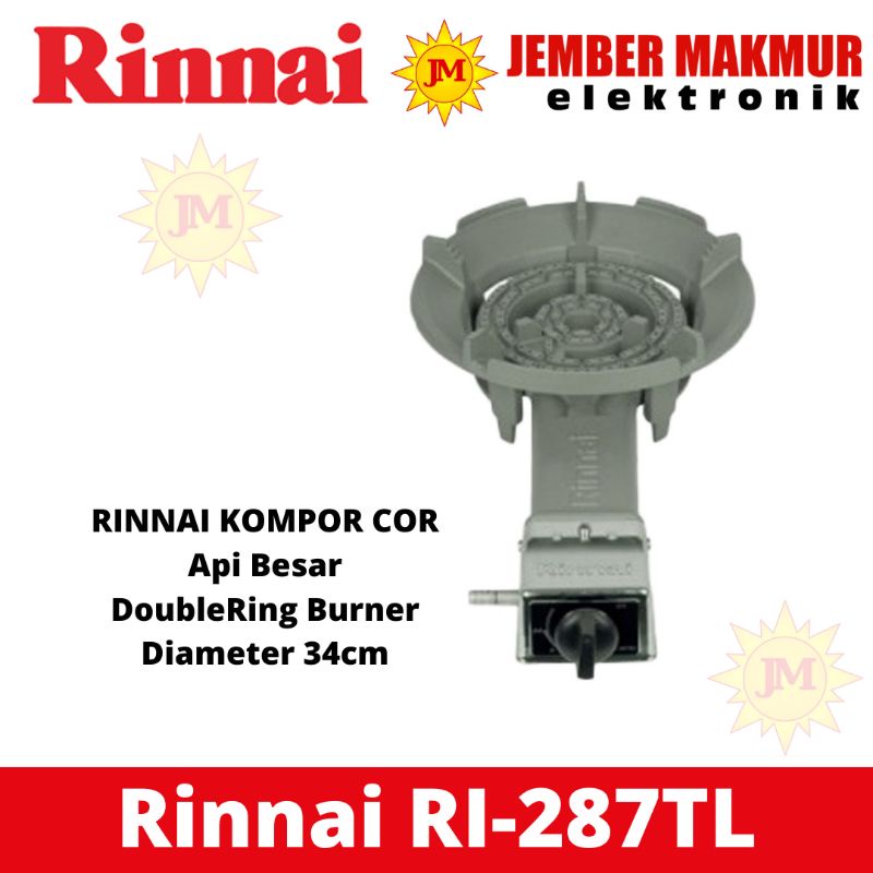 RINNAI TL 287 Ri  KOMPOR 1 TUNGKU MURAH RINNAI KOMPOR MAWAR RINNAI KOMPOR