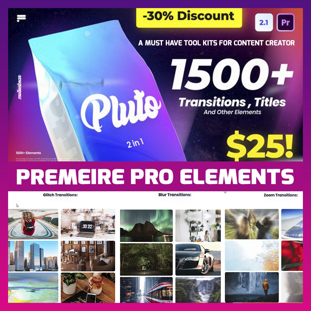 

NS Videohive 1500+ Transitions and Titles for Premiere Pro