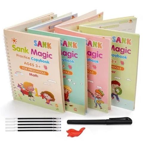 

V96 SANK MAGIC BOOK 4 SET | 1 SET ISI 4 BUKU + PULPEN + 10 REFILL BUKU ANAK BELAJAR MENULIS MENGHITUNG PENJUALAN TERBANYAK ら