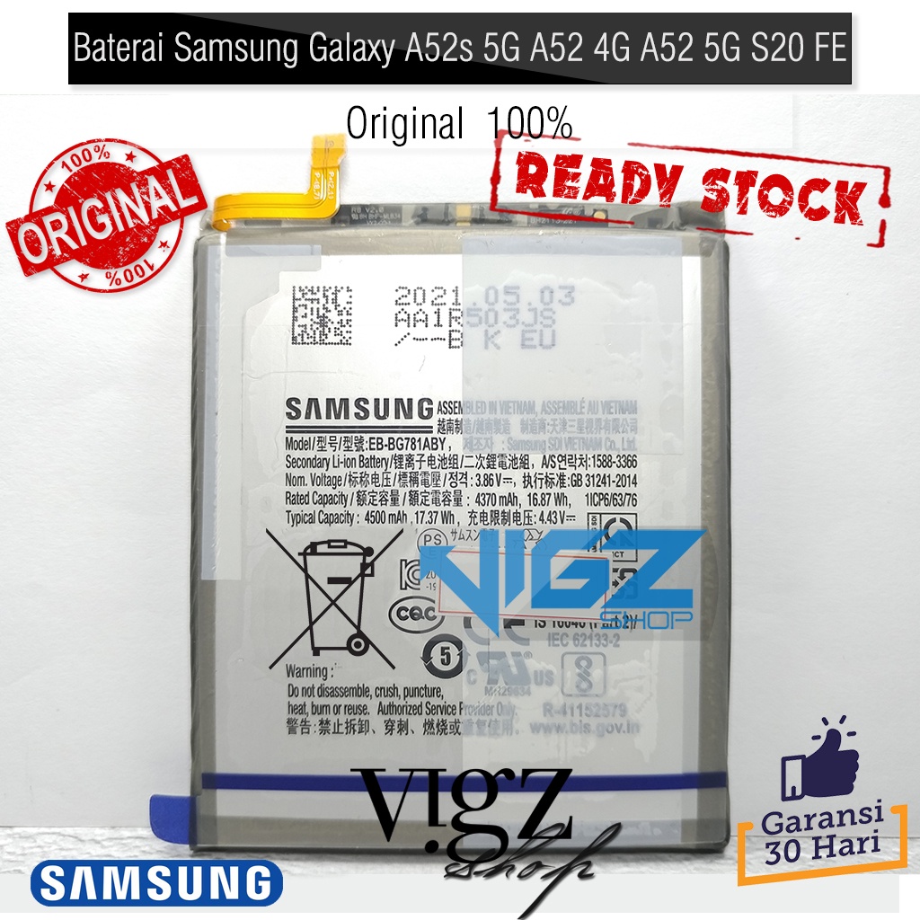 Baterai Samsung Galaxy A52s 5G A52 4G A52 5G S20 FE Original 100%