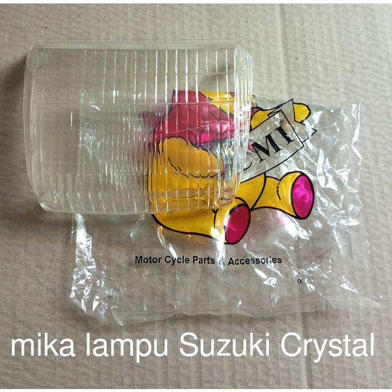 mika lampu depan Suzuki crystal
