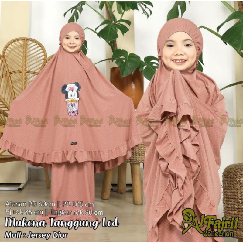 Mukena Anak Tanggung LED Jersey Ori Al Fajril Collection