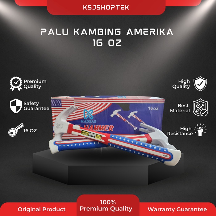 PALU KAMBING AMERIKA GAGANG FIBER USA 16 OZ KANSAS