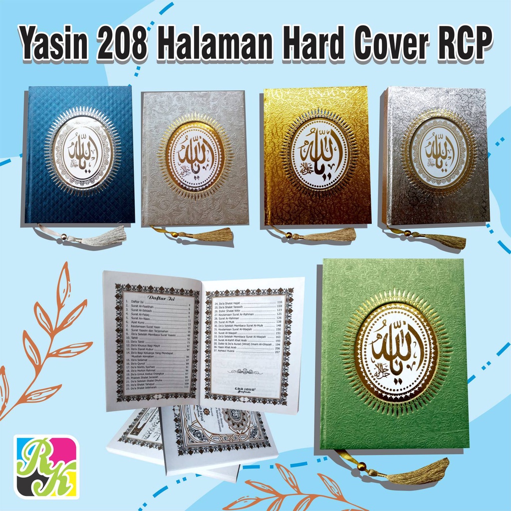 Cetak Yasin Dan Tahlil  Isi 208 Halaman Hard Cover Bahan RCP Di Tambah Sisipan