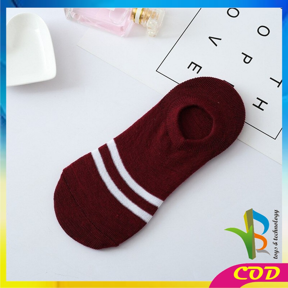 RB-P53 Kaos Kaki Pendek Dewasa Motif Garis Ankle Sock / Kaus Kaki Semata Kaki Short Socks Import